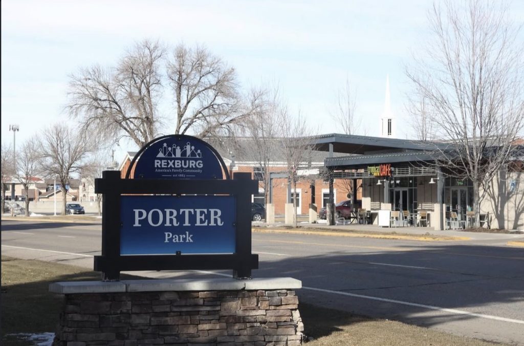 Porter Park Sign in Rexburg, Idaho